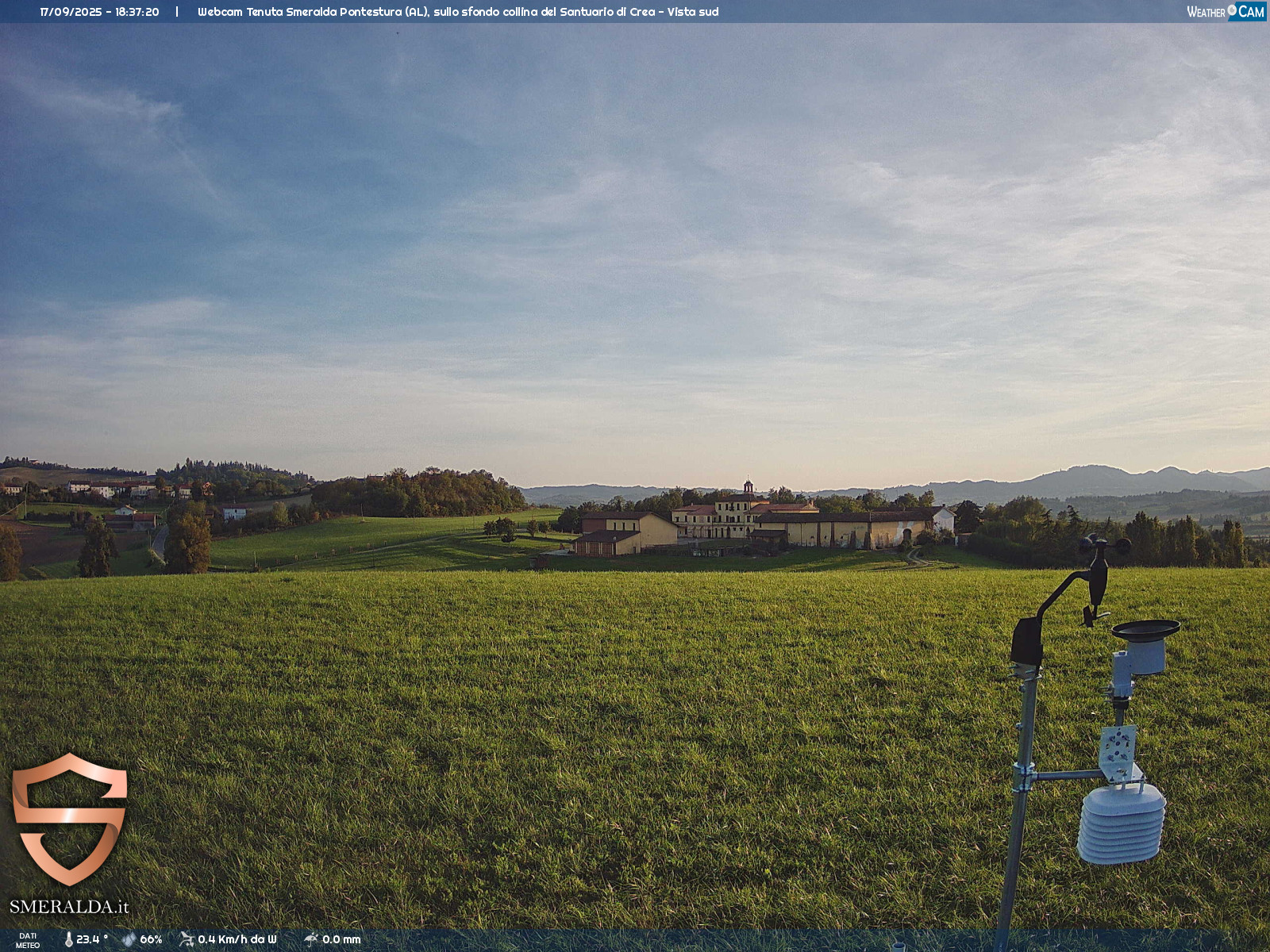immagine della webcam nei dintorni di Pecetto di Valenza: webcam Casale Monferrato